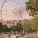 Best dreamy photo spots in Paris France ardin des Tuileries and Paris Ferris Wheel